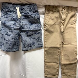 4T Boys - Khaki Pants and Dinosaur Shots!